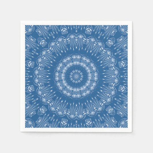 Serviette En Papier Kaleidoscopic mosaic abstract circle ornamental na (Devant)