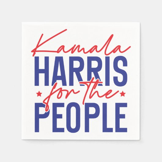 Serviette En Papier Kamala Harris (Devant)