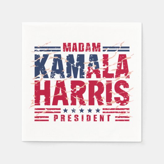 Serviette En Papier Kamala Harris (Devant)