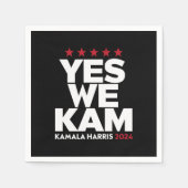 Serviette En Papier Kamala Harris Oui Nous Kam pour le président améri (Devant)