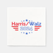 Serviette En Papier Kamala Harris Tim Walz Election 2024 (Devant)