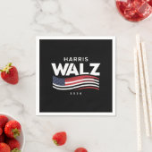 Serviette En Papier Kamala Harris Tim Walz Valse 2024 Election (En situation)