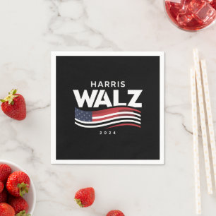 Serviette En Papier Kamala Harris Tim Walz Valse 2024 Election