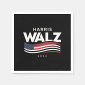 Serviette En Papier Kamala Harris Tim Walz Valse 2024 Election (Devant)