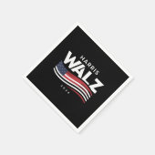 Serviette En Papier Kamala Harris Tim Walz Valse 2024 Election (Coin)