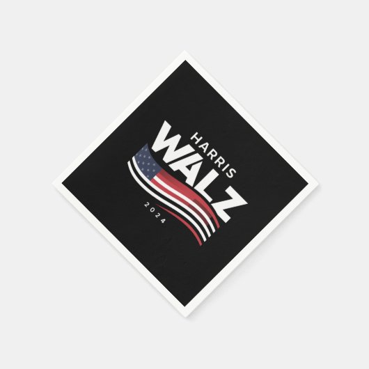 Serviette En Papier Kamala Harris Tim Walz Valse 2024 Election (Coin)