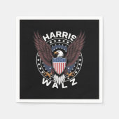 Serviette En Papier Kamala Harris Tim Walz Valse 2024 Election (Devant)