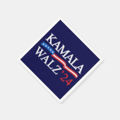 Serviette En Papier Kamala Harris Walz 2024 Évidemment bleu (Coin)