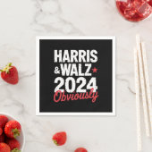 Serviette En Papier Kamala Walz Évidemment 2024 Harris Waltz 2024 (En situation)