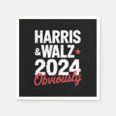 Serviette En Papier Kamala Walz Évidemment 2024 Harris Waltz 2024 (Devant)