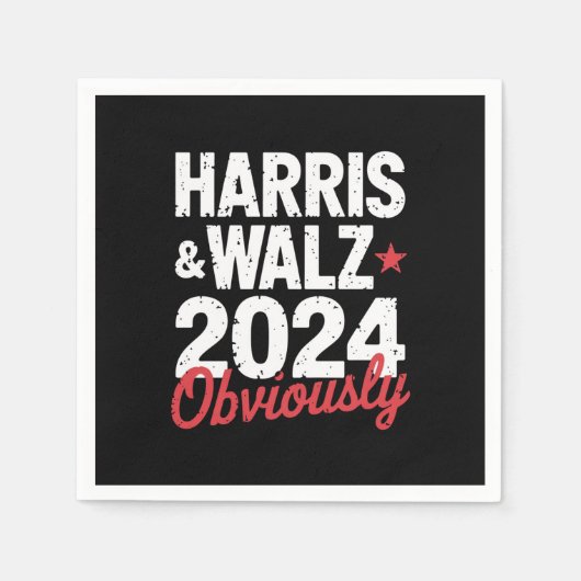 Serviette En Papier Kamala Walz Évidemment 2024 Harris Waltz 2024 (Devant)