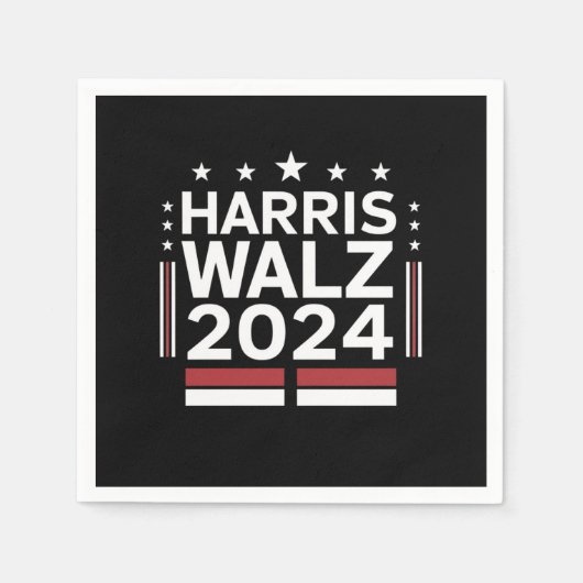 Serviette En Papier KamalaHarris TimWaltz 2024 (Devant)