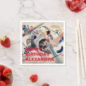 Serviette En Papier Kandinsky Abstrait Joyeux anniversaire (En situation)