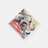 Serviette En Papier Kandinsky Abstrait Joyeux anniversaire (Coin)