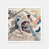 Serviette En Papier Kandinsky Art Abstrait Joyeux Anniversaire (Devant)