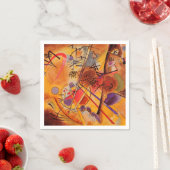 Serviette En Papier Kandinsky Brown jaune bleu rouge (En situation)