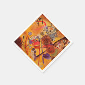 Serviette En Papier Kandinsky Brown jaune bleu rouge (Coin)