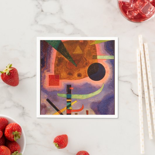 Serviette En Papier Kandinsky - Drei Elemente, art abstrait (En situation)