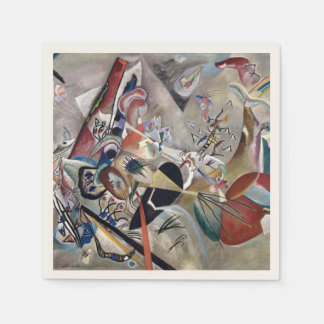 Serviette En Papier Kandinsky En Gris Oeuvre Abstraite