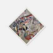 Serviette En Papier Kandinsky En Gris Oeuvre Abstraite (Coin)