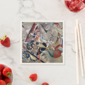 Serviette En Papier Kandinsky En Gris Oeuvre Abstraite (En situation)