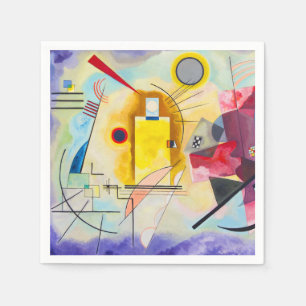 Serviette En Papier Kandinsky jaune-rouge-bleu