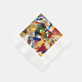 Serviette En Papier Kandinsky - Peinture avec Centre Vert (Coin)
