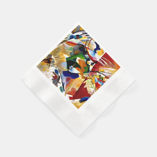 Serviette En Papier Kandinsky - Peinture avec Centre Vert (Coin)