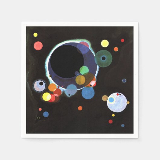 Serviette En Papier Kandinsky - Plusieurs cercles (Devant)