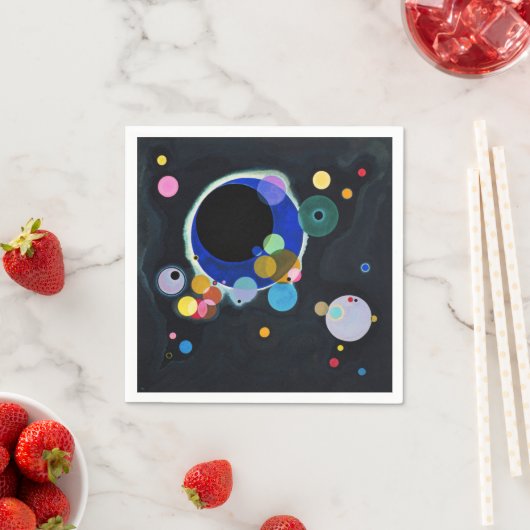 Serviette En Papier Kandinsky Plusieurs Cercles Artwork (En situation)