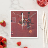 Serviette En Papier Kandinsky - Rouge terne (En situation)