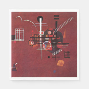 Serviette En Papier Kandinsky - Rouge terne
