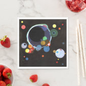 Serviette En Papier Kandinsky - Several Circles, famous abstract art (En situation)