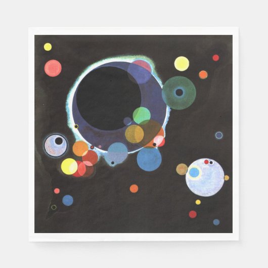 Serviette En Papier Kandinsky - Several Circles, famous abstract art (Devant)