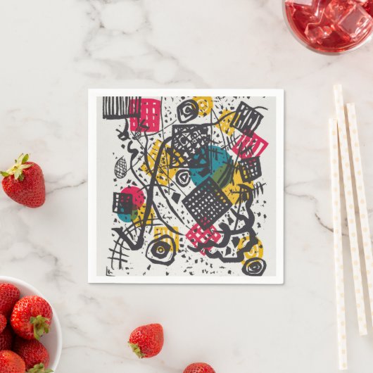Serviette En Papier Kandinsky Small Worlds V Classic Abstrait (En situation)