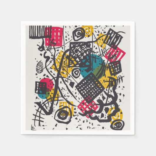 Serviette En Papier Kandinsky Small Worlds V Classic Abstrait (Devant)