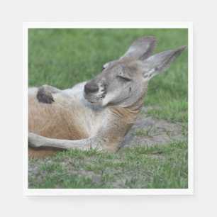 Serviette En Papier Kangaroo à dos