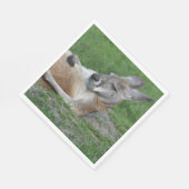Serviette En Papier Kangaroo à dos (Coin)
