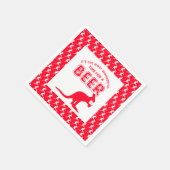 Serviette En Papier Kangaroo Beer, fête de Noël australienne (Coin)