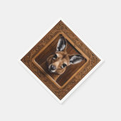 Serviette En Papier Kangaroo en bois 3D australien (Coin)