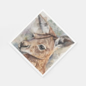 Serviette En Papier Kangaroo Watercolor Art (Coin)