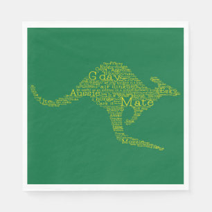 Serviette En Papier Kangourou en argot australien
