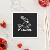 Serviette En Papier Karaoke Mic Music Notes Microphone Singing Cadeau (En situation)