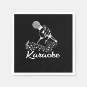 Serviette En Papier Karaoke Mic Music Notes Microphone Singing Cadeau (Devant)