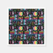 Serviette En Papier Karaoke Neon Glow Singing Music Party (Devant)