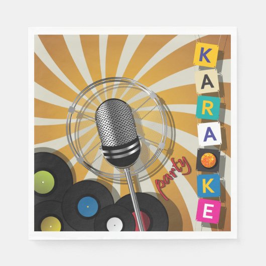 Serviette En Papier Karaoke Party chanter des serviettes (Devant)