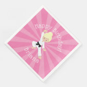 Serviette En Papier Karate Anniversaire Fête Blonde Coiffeuse Fille ro (Coin)
