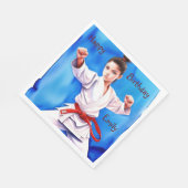 Serviette En Papier Karate Girl Anniversaire (Coin)