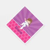 Serviette En Papier Karate Kid Girl Papier Napkin Brown Ceinture pourp (Coin)