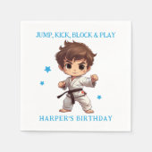 Serviette En Papier Karate Martial Arts fête d'anniversaire (Devant)